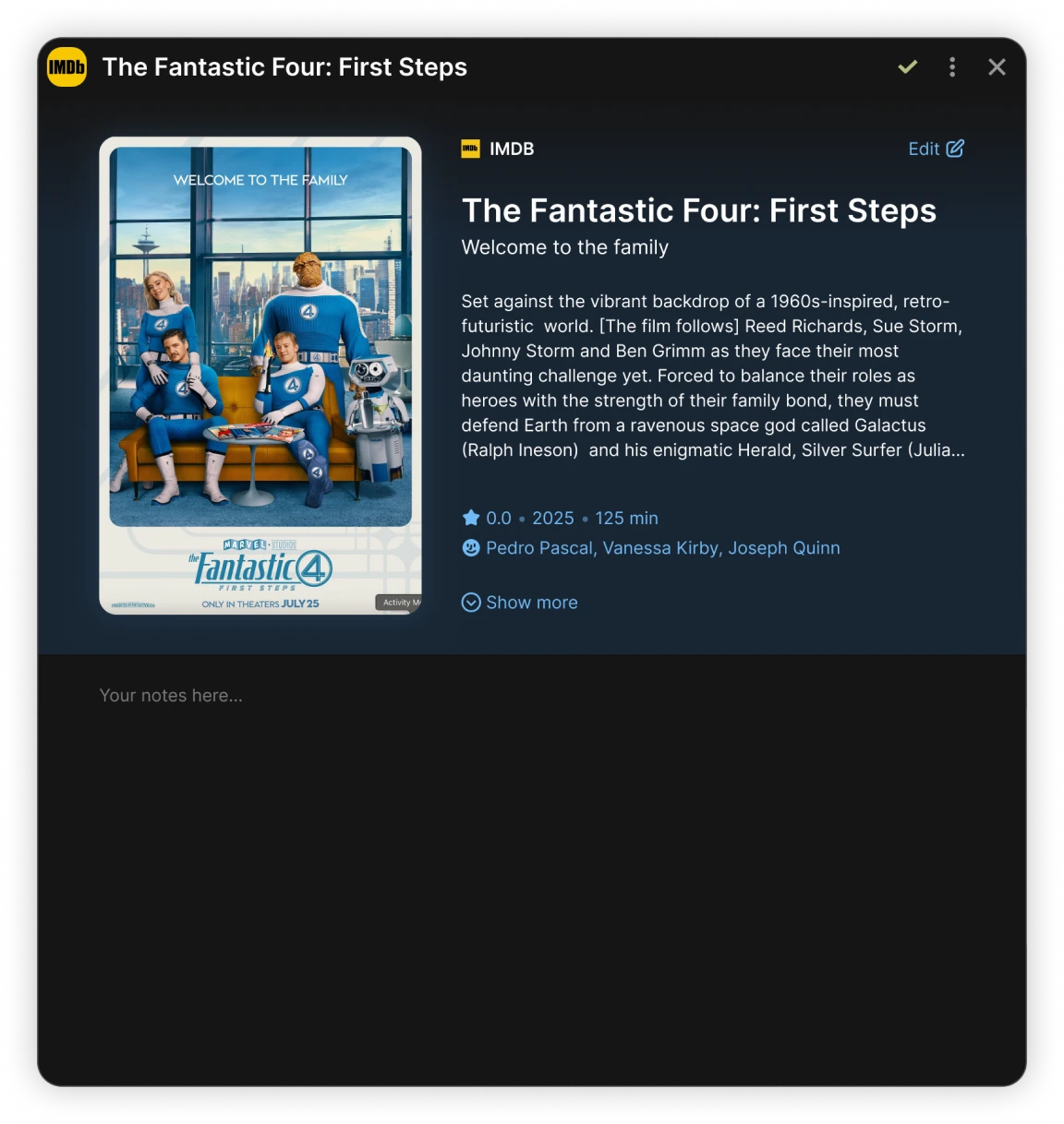 Main feature